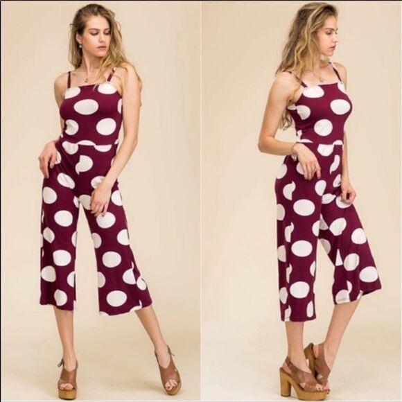Capella Pants - ❤️HP❤️Capella Jumpsuit Capri Polka dots soft